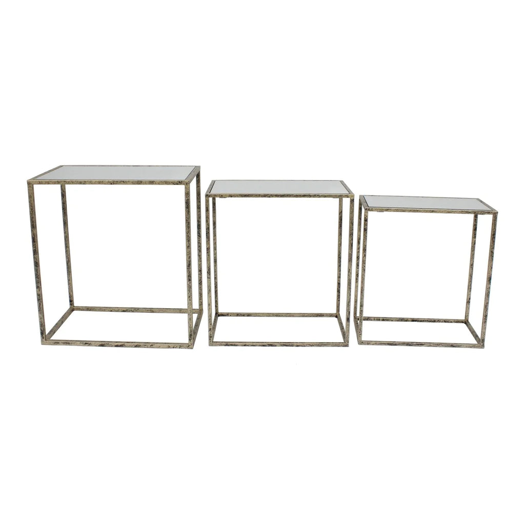 Irma Set of 3 Tables (Mirror) - Mindy Brownes