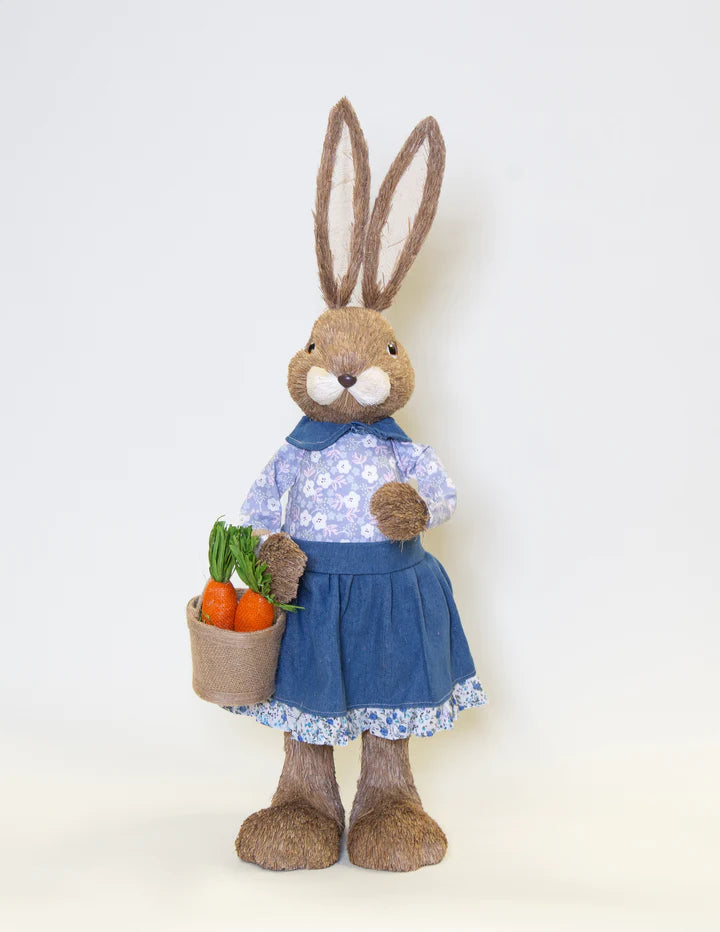 74cm Ms. Rabbit with Carrot Basket