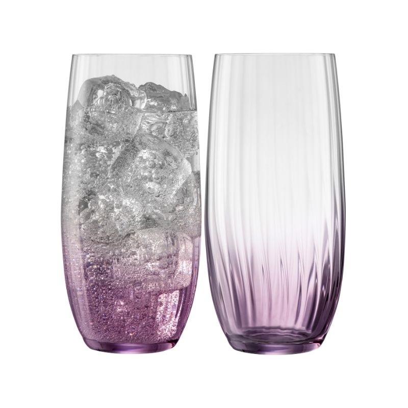 ERNE HIBALL GLASS PAIR AMETHYST