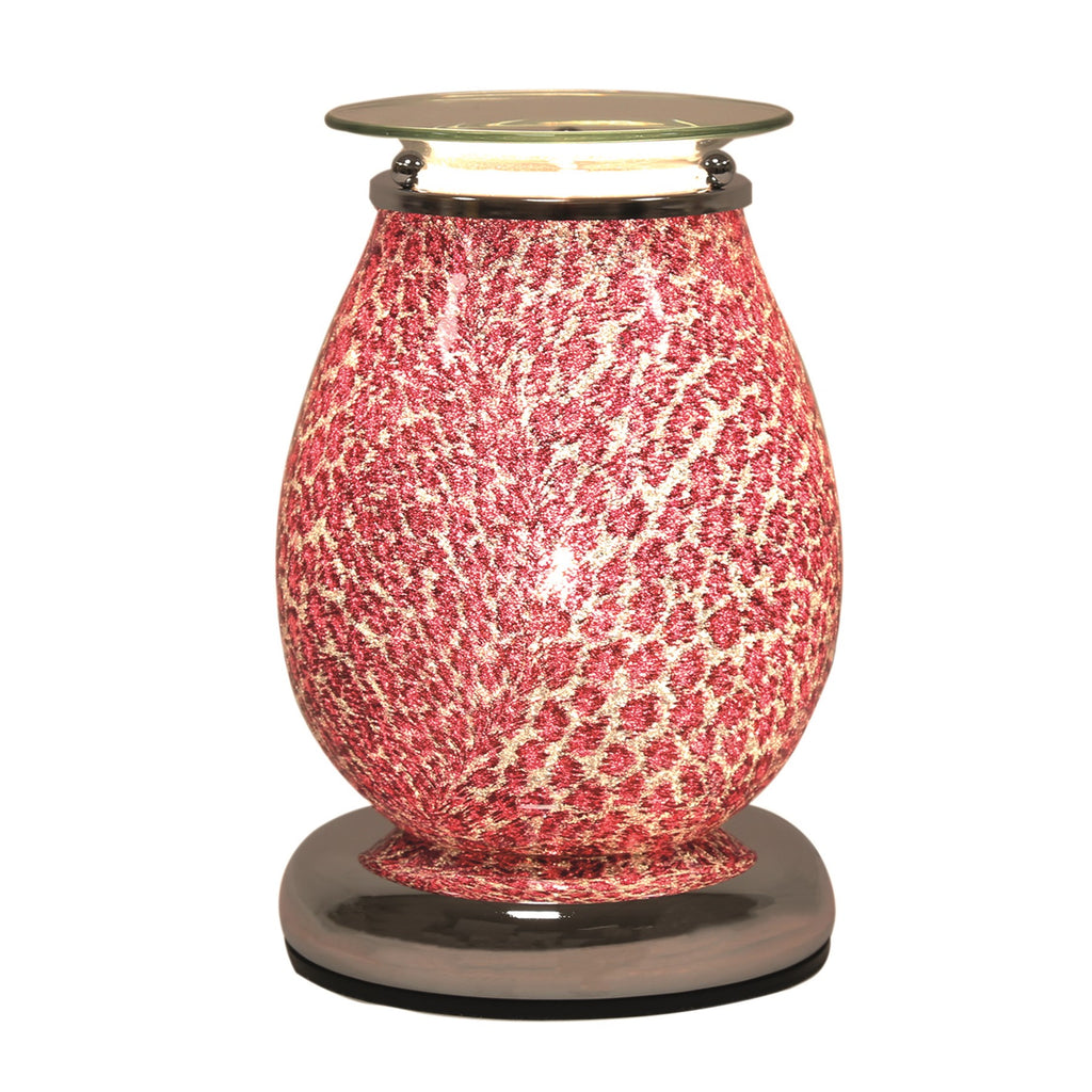 Electric Wax Melt Burner Touch – Animal Print Red Oval 18cm