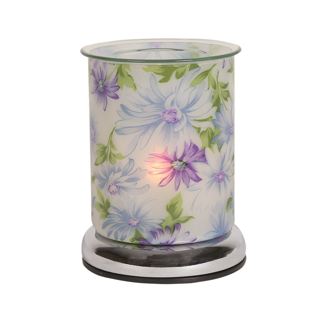Electric Wax Melt Burner Touch – Blue Floral 17cm