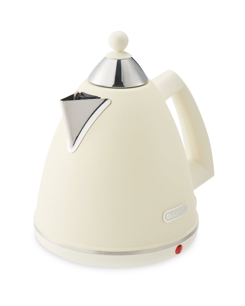 Delonghi Argento Floral Kettle Cream