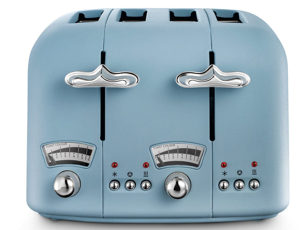 DeLonghi Argento Floral Toaster Blue