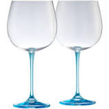 Galway Irish Crystal Gin & Tonic Glasses Blue