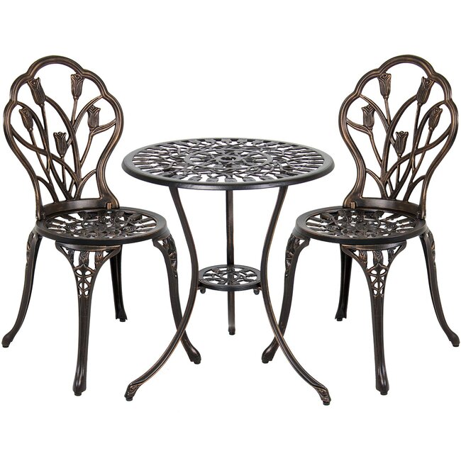 Victorian Style Bronze Bistro Set