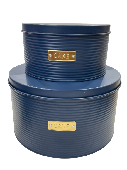 Typhoon Otto Navy Set of 2 Cake Tins