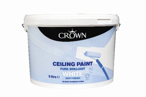 Crown Ceiling Paint White 9 Litre
