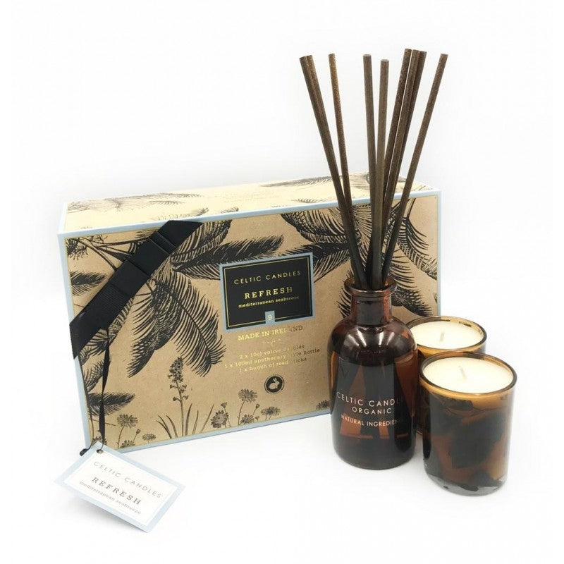 Celtic Candles Refresh Luxury Gift Set.