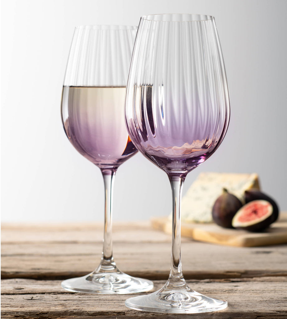 ERNE WINE GLASS PAIR AMETHYST