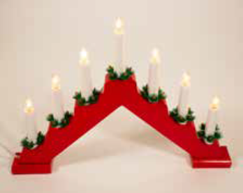 38cm Candle Bridge Red