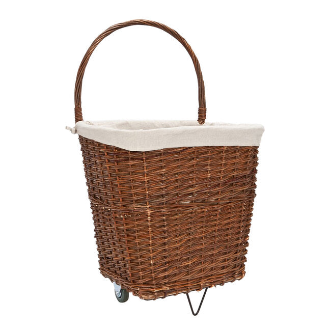 Natural Wicker Log Cart