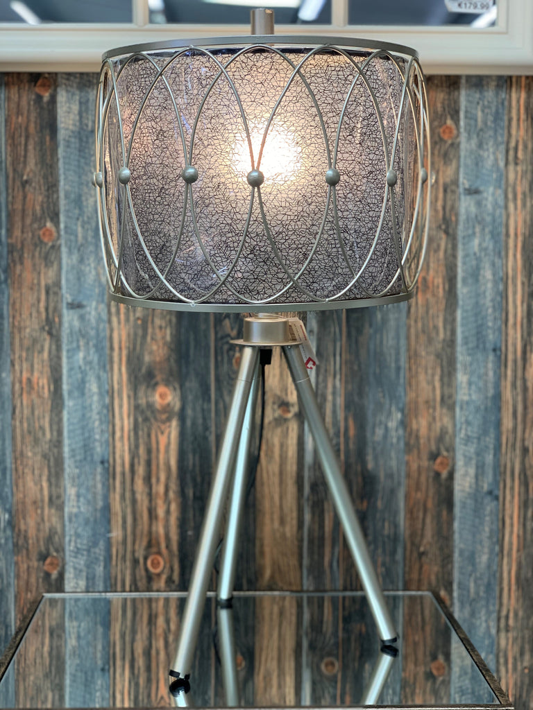 Silver Tripod Table Lamp