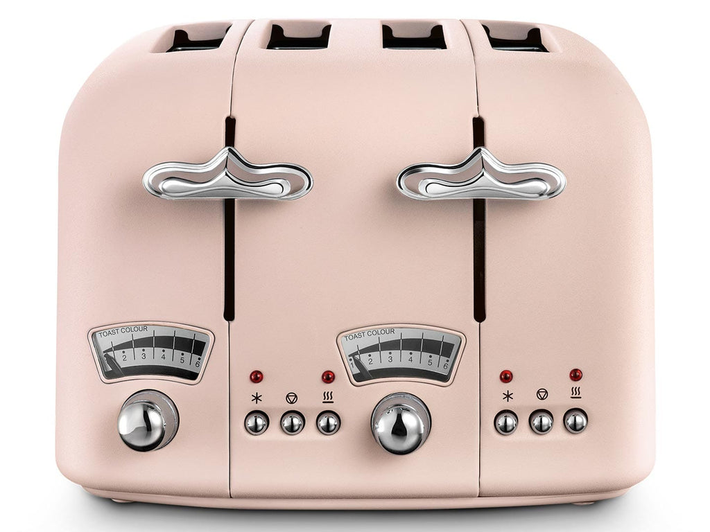 DeLonghi Argento Floral Toaster Pink