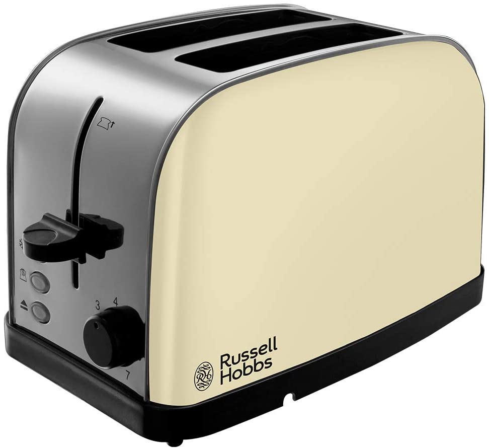 Russell Hobbs Stainless Steel 2 Slice Toaster Cream