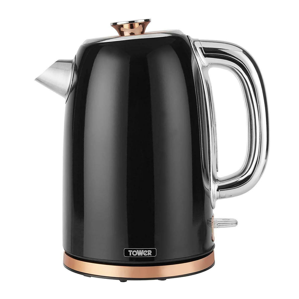 Tower 1.7L Kettle Black & Rose Gold