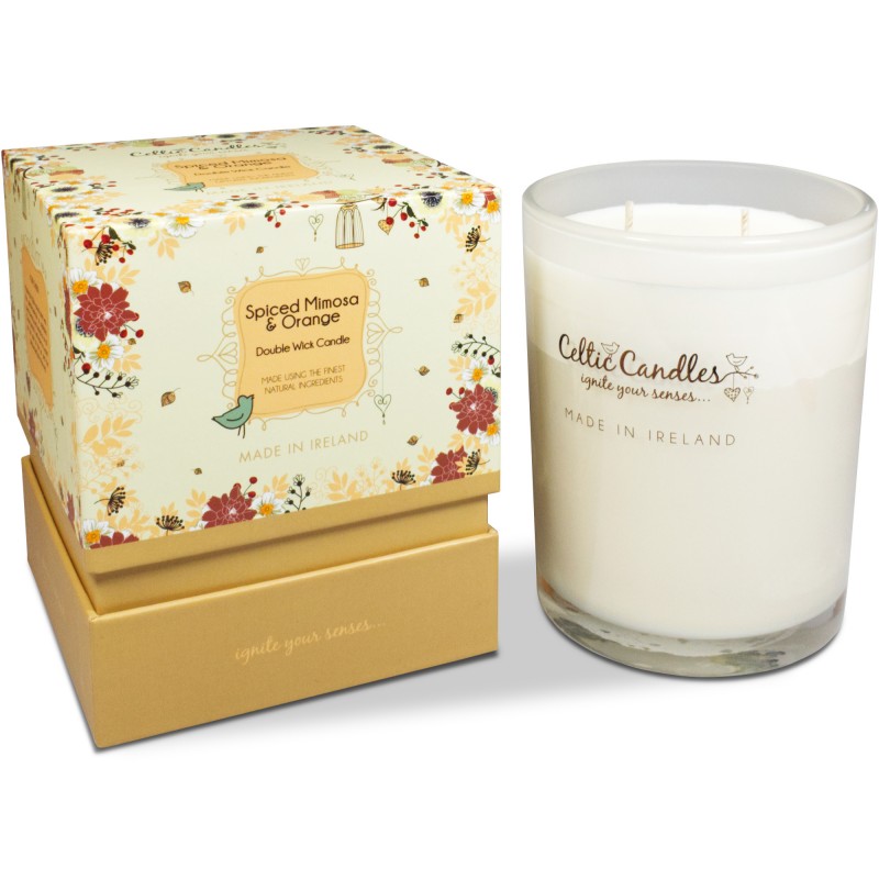 SPICED MIMOSA & ORANGE DOUBLE WICK CANDLE